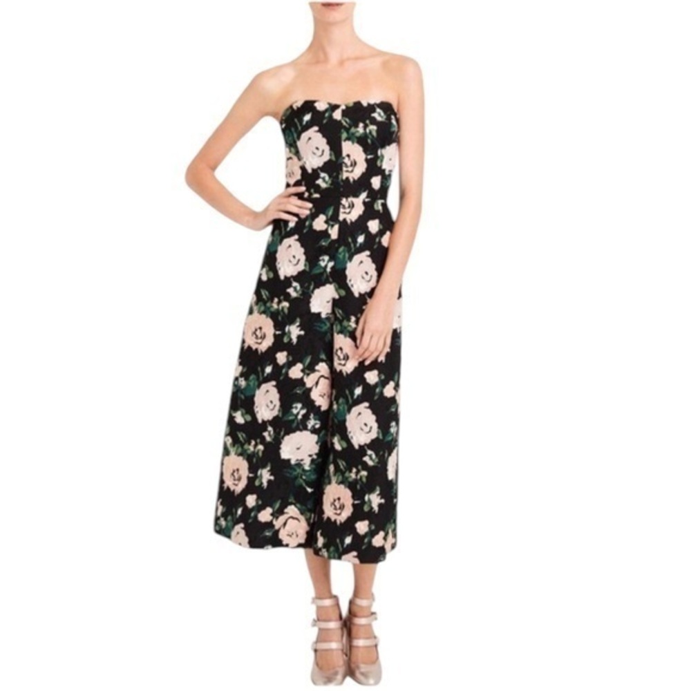 Club Monaco Daralis Floral Midi Wide Leg Jumpsuit Sz Est. 4/6